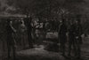 The war: Crown Prince Of Prussia's HQ. News arriving by field Telegraph 1870