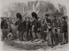 The war: first German prisoners brought into Metz. Moselle 1870 old print