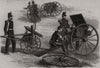 The war: the mitrailleuse. France 1870 old antique vintage print picture