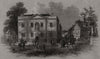 Bedford Grammar School. Bedfordshire 1856 old antique vintage print picture