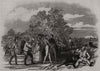 Ascot Races: A sketch on the road. Berkshire 1846 old antique print picture