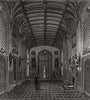 Windsor Castle - the state apartments: The guard-chamber. Berkshire 1851 print