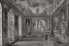Windsor Castle - the state apartments: The Queen's Presence Chamber 1851 print
