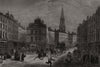 Middle Row, St. Giles's, about 1838. London 1892 old antique print picture