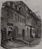 Birthplace of Handel, at Halle, Saxony. Saxony-Anhalt 1859 old antique print