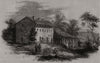 The war in Italy - Austrian post near the railway bridge at Valenza 1859 print