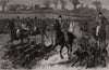 A meet of Lord Carington's bloodhounds at Penn, Buckinghamshire 1881 old print