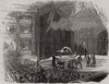 Equestrians at Drury Lane Theatre. McCollum feat on 2 horses 1851 old print