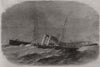 Channel race between the Atalanta & Dover mail-packet Empress 1864 old print