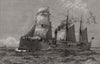 The American Navy: U. S. S. Petrel, gun vessel. Birds 1890 old antique print