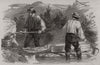 Gold washing at the diggings. California 1849 antique print picture