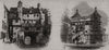 Old house; conduit. Lincoln 1869 antique vintage print picture