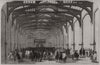 Interior of the Sleaford Corn Exchange. Lincolnshire 1859 old antique print