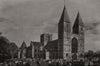 Southwell Minster, Nottinghamshire 1895 old antique vintage print picture
