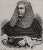 Mr. Justice Hannen, the new Judge. Portraits 1868 old antique print picture