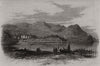 The town & Castle of Conwy. Wales 1861 old antique vintage print picture