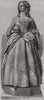 Statue of Queen Mary II. by A. Munro, In Westminster Hall. London 1869 print