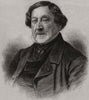 The late Gioacchino Rossini, the composer. Music 1868 old antique print