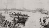 The finish of the boat-race at Mortlake: 