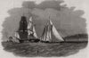 Sailing match round the Isle of Wight. Shadow cutter & Coquette schooner 1857
