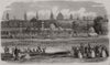 The boat race. London 1844 old antique vintage print picture
