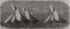 Thames yacht matches: Royal London Yacht club. Cutters off Southend. Essex 1864