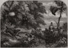 Pheasant shooting 1849 old antique vintage print picture