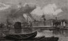 Kingston, Canada West 1862 old antique vintage print picture