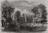 Rugby School. Warwickshire 1862 old antique vintage print picture