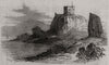Dunollie castle. Scotland 1871 old antique vintage print picture