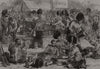 Refreshment of troops at the Windsor Review. Berkshire 1874 old antique print