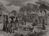 The Gold Coast (Ghana) : Street scene, Cape Castle. Ghana 1874 print
