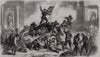 Sicily revolution. The barricade at Porta Felice, Palermo. Garibaldi 1860