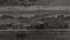 The railway station, Arica, Peru. Chile 1865 old antique vintage print picture