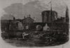 Launch of a life-boat at Caernarfon. Wales 1866 old antique print picture