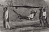 Mode of travelling in Sierra Leone 1888 old antique vintage print picture