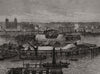 Works of the new Tower Bridge. London 1890 old antique vintage print picture