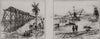 Emptying trucks of earth at Culebra. American dredger, Buhio. Panama canal 1888