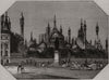 The Royal Pavilion, Brighton: The pavilion - garden front. Sussex 1845 print