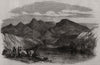 Ferry over the river Mangoro, at Andakana. Madagascar 1863 old antique print