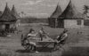 The prison of Emin Pasha & Mr. Jephson at Dufile. Uganda 1890 old print