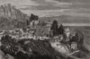 The Riviera: Roquebrune, near Menton. Alpes-Maritimes 1882 old antique print