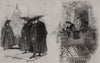 Priests, at Madrid; Balcony scene, at Andalusia. Spain 1845 old antique print