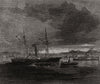 US steamer Schubric in the Sacramento river, Rio Vista. California floods 1862