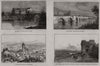 Alcira River Jucar Talavera Lorca Murcia Toledo Consuegra 1891 old print