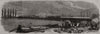 The war: Prussian troops and munitions crossing the Rhine to go to Paris 1870