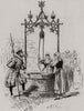A sixteenth century flirtation. Romance 1894 old antique vintage print picture