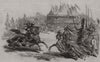 Grand tournament at Caserta, Naples. Italy 1846 old antique print picture