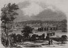 Cincinnati - from an original drawing. Ohio 1845 old antique print picture
