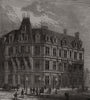 St. Stephen's Club, Thames Embankment. London 1875 old antique print picture